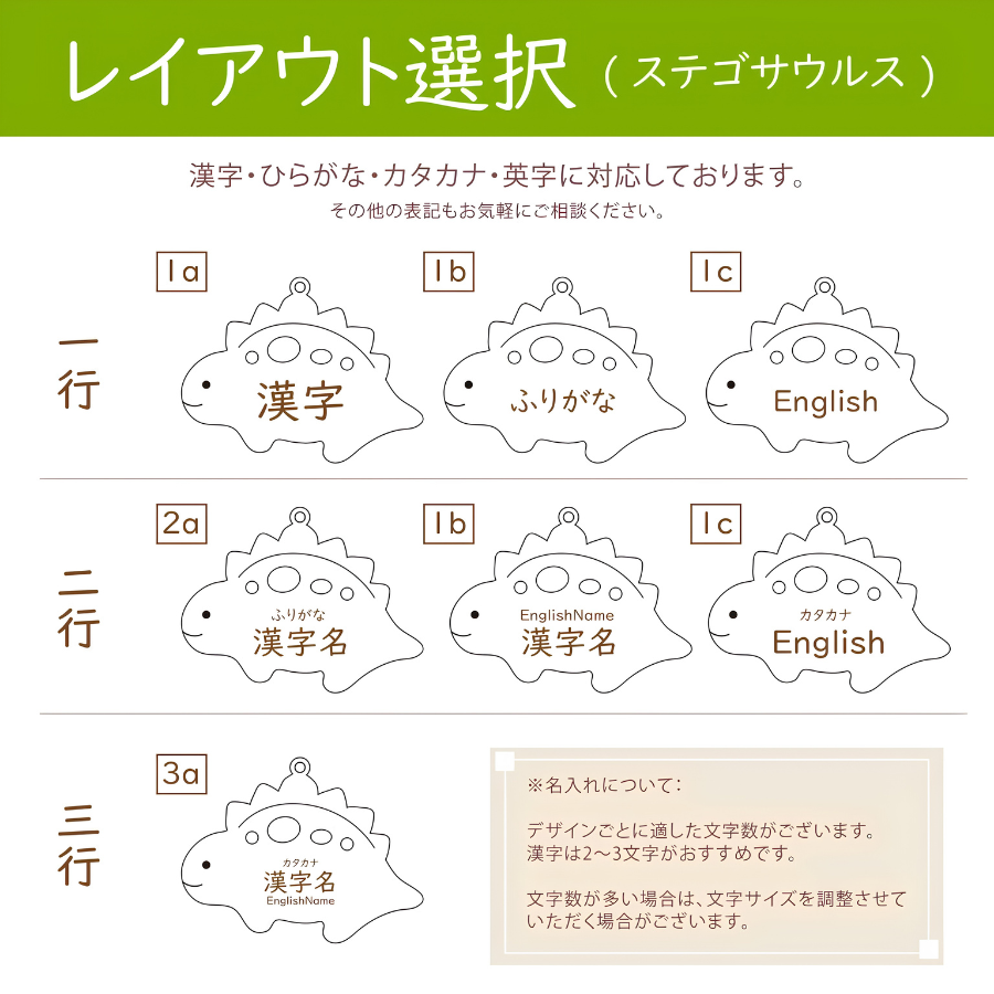 レイアウト選択：ステゴサウルス