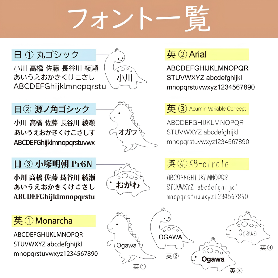 フォント一覧